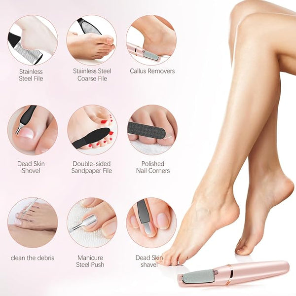 Portable Electric Pedicure Machine – USB Rechargeable Foot Care Tool