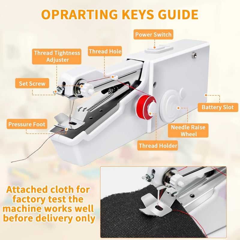 Portable Handheld Sewing Machine – Mini Stitching Machine for Clothes & Fabrics